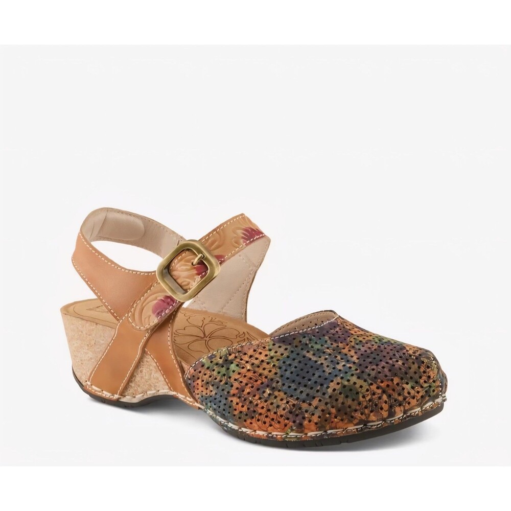 L'ARTISTE KORALINE Leather Mary Jane SHOES Women's 38 7.5 8 Flat Cork Boho NEW